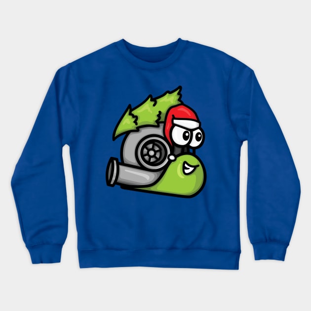 Turbo Snail - Christmas Tree Hauler (Green) Crewneck Sweatshirt by hoddynoddy